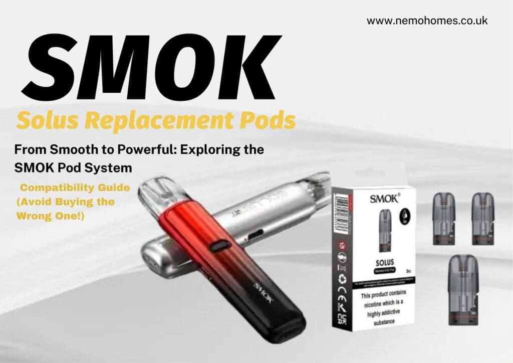 Buy SMOK Solus Replacement Pods – Full Guide: Everything You Need To Know Explained 0.9 ohm mesh pods - Free UK Next Day Delivery (no minimum spend)