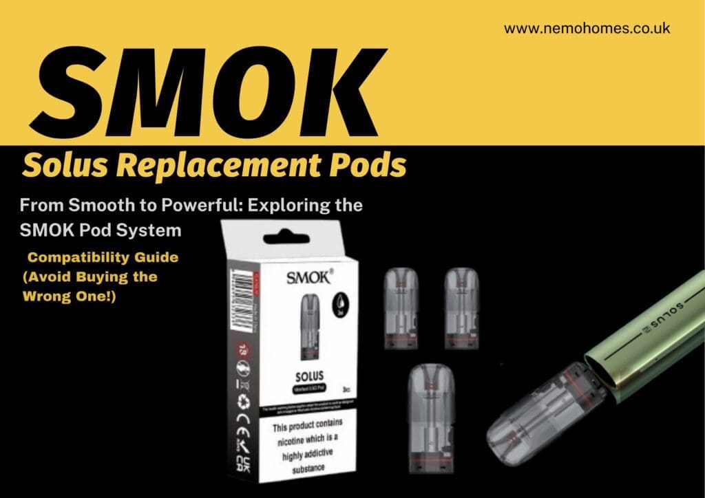 Buy SMOK Solus Replacement Pods – Full Guide: Everything You Need To Know Explained 0.9 ohm mesh pods - Free UK Next Day Delivery (no minimum spend)