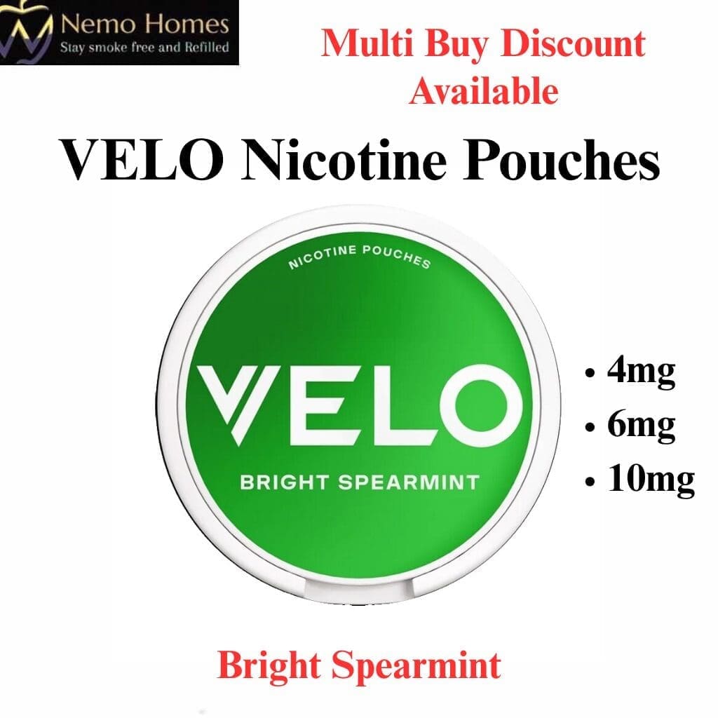 Buy VELO Nicotine Pouches – Bright Spearmint - Free UK Next Day Delivery (no minimum spend)