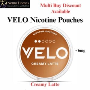 Buy VELO Nicotine Pouches – Creamy Latte Mini 6mg - Free UK Next Day Delivery (no minimum spend)