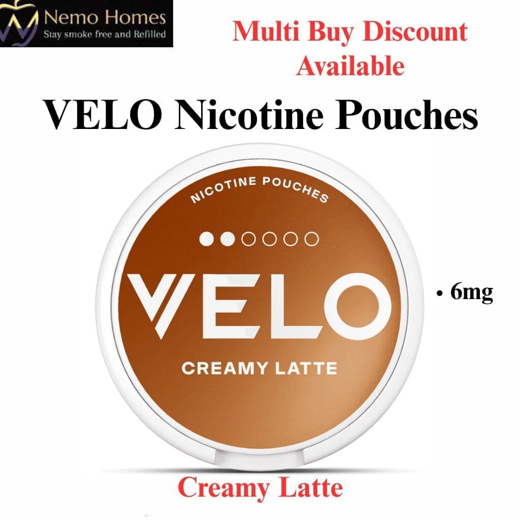Buy VELO Nicotine Pouches – Creamy Latte Mini 6mg - Free UK Next Day Delivery (no minimum spend)