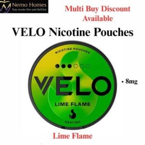 Buy VELO Nicotine Pouches - Lime Flame 8mg - Free UK Next Day Delivery (no minimum spend)