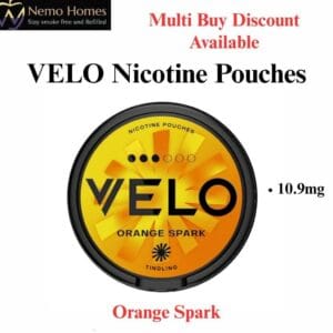 Buy VELO Nicotine Pouches – Orange Spark 10.9mg - Free UK Next Day Delivery (no minimum spend)