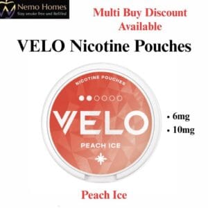 Buy VELO Nicotine Pouches – Peach Ice - Free UK Next Day Delivery (no minimum spend)