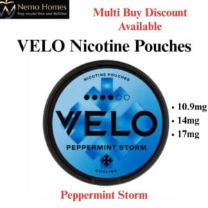 Buy VELO Nicotine Pouches – Peppermint Storm - Free UK Next Day Delivery (no minimum spend)