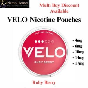Buy VELO Nicotine Pouches - Ruby Berry - Free UK Next Day Delivery (no minimum spend)