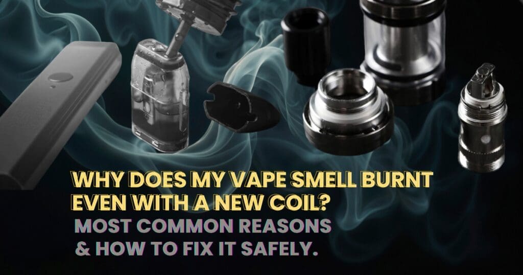 Buy Why Does My Vape Smell Burnt Even With a New Coil? Causes & Fixes - Ultimate Guide: Everything You Need To Know - Free UK Next Day Delivery (no minimum spend)