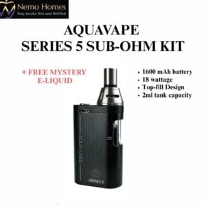 Buy Aquavape Series 5 Sub Ohm Kit - Black  - Free UK Next Day Delivery (no minimum spend)