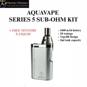 Buy Aquavape Series 5 Sub Ohm Kit - Stainless Steel  - Free UK Next Day Delivery (no minimum spend)