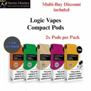 Buy Logic Vapes Compact Pods + Compact Device - Free UK Next Day Delivery (no minimum spend)