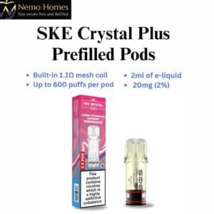 Buy SKE Crystal Plus Pods - Prefilled - Free UK Next Day Delivery (no minimum spend)