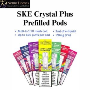 Buy SKE Crystal Plus Pods - Prefilled - Free UK Next Day Delivery (no minimum spend)