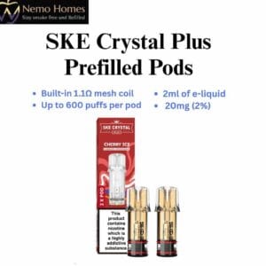 Buy SKE Crystal Plus Pods - Prefilled - Free UK Next Day Delivery (no minimum spend)