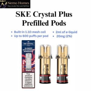 Buy SKE Crystal Plus Pods - Prefilled - Free UK Next Day Delivery (no minimum spend)