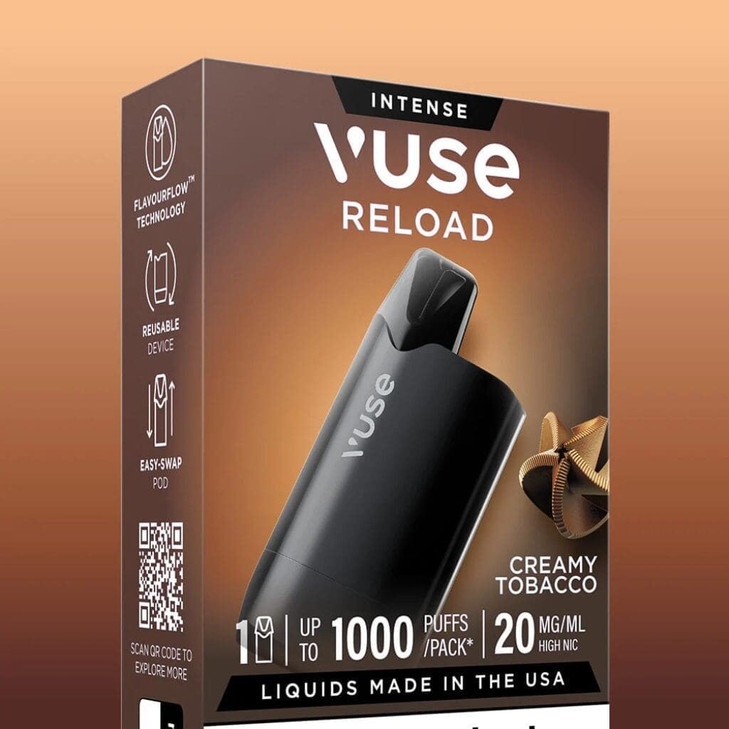 Buy Vuse Creamy Tobacco Reload Pen and Box Kit | 20mg/ml - 2ml - Free UK Next Day Delivery (no minimum spend)