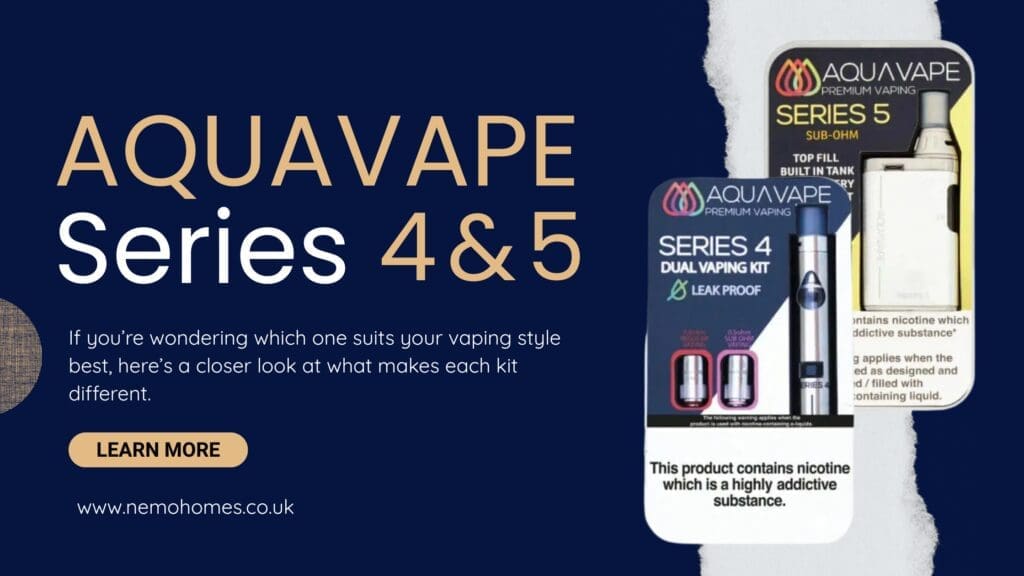 Buy Aquavape Series 4 vs Series 5: Which Sub-Ohm Vape Kit Is Right for You? Everything You Need To Know Explained All In One Vape Kit - Free UK Next Day Delivery (no minimum spend)