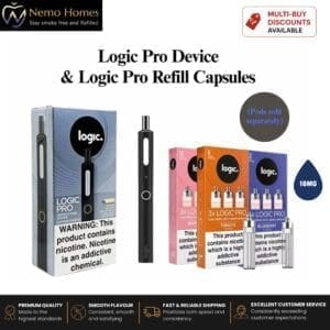 Buy Logic Pro Vape Device and Refill Capsules  - Free UK Next Day Delivery (no minimum spend)