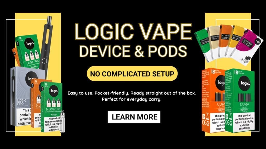 Buy Logic Vape Device & Pods Full Guide: Everything You Need To Know Explained closed pod system - Free UK Next Day Delivery (no minimum spend)