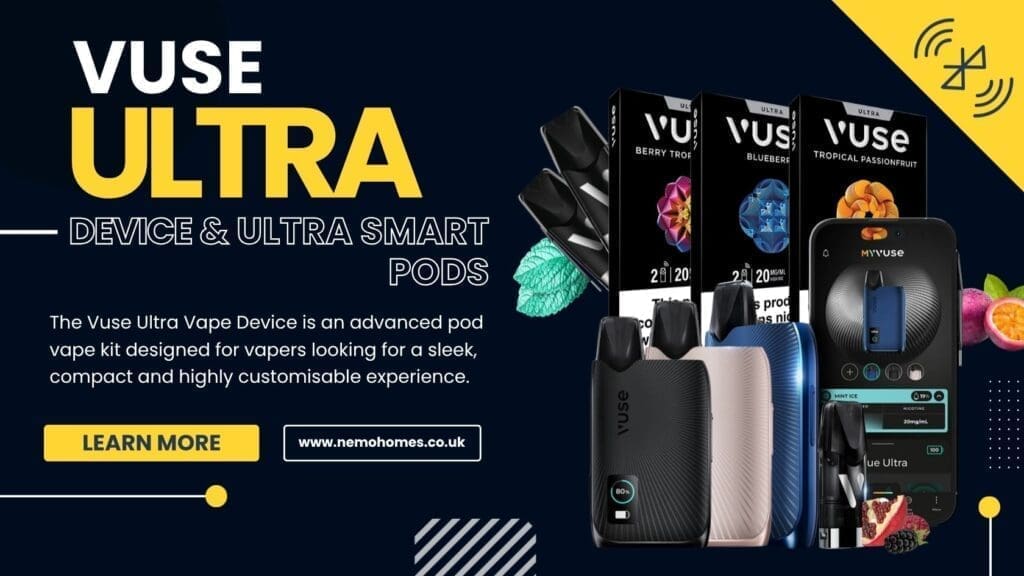 Buy Vuse Ultra Vape Device & Smart Pods Full Guide: Everything You Need To Know Nicotine salt pods - Free UK Next Day Delivery (no minimum spend)