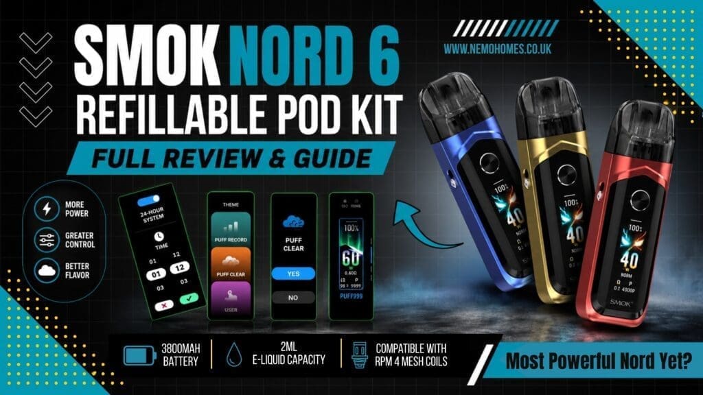 Buy SMOK Nord 6 Pod Kit Review: Is This the Most Powerful Nord Yet? nord 6 pod kit - Free UK Next Day Delivery (no minimum spend)