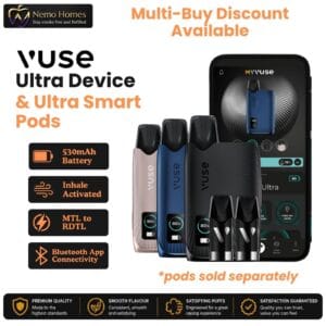 Buy Vuse Ultra Vape Device and Smart Pods  - Free UK Next Day Delivery (no minimum spend)