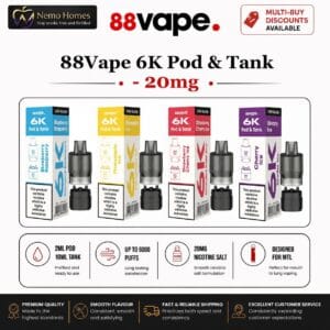 Buy 88Vape 6K Pod and Tank Refill Packs  - Free UK Next Day Delivery (no minimum spend)