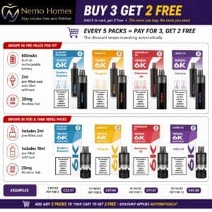 Buy 88vape 6K Vape Kit & Refill Pod Packs  - Free UK Next Day Delivery (no minimum spend)