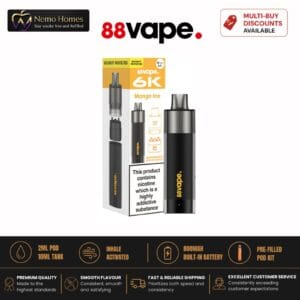 Buy 88vape 6K Vape Kit & Refill Pod Packs  - Free UK Next Day Delivery (no minimum spend)