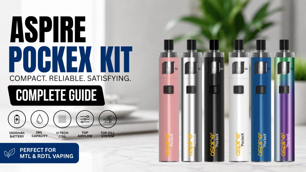 Buy Aspire PockeX Kit: Everything You Need to Know Aspire Pocket AIO - Free UK Next Day Delivery (no minimum spend)