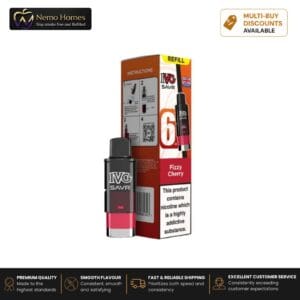 Buy IVG SAVR 3000 Prefilled Pod Refill - Refill Pack - Fizzy Cherry  - Free UK Next Day Delivery (no minimum spend)