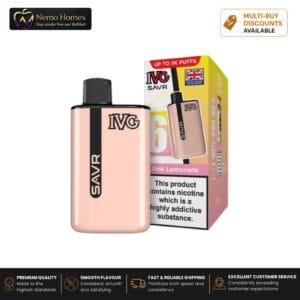 Buy IVG SAVR 3000 Pod Kit and Pod Refill - Pod Kit - Pink Lemonde  - Free UK Next Day Delivery (no minimum spend)