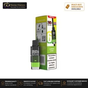 Buy IVG SAVR 3000 Prefilled Pod Refill - Refill Pack - Lemon Lime  - Free UK Next Day Delivery (no minimum spend)