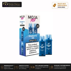 Buy Liberty Flights MOJA Pod Refill - 20mg Blueberry Ice Moja Pod Refill - Free UK Next Day Delivery (no minimum spend)