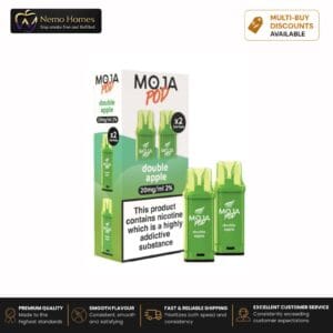 Buy Liberty Flights MOJA Pod Refill - 20mg Double Apple Moja Pod Refill - Free UK Next Day Delivery (no minimum spend)