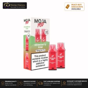 Buy MOJA Vape Kit and Pods by Liberty Flights - MOJA Pod Refill - Strawberry Kiwi - 2 Pack - 10mg - Free UK Next Day Delivery (no minimum spend)