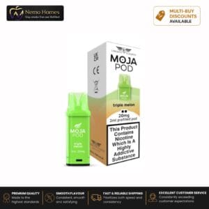Buy MOJA Vape Kit and Pods by Liberty Flights - MOJA Pod Refill - Triple Melon - 1Pack - 20mg - Free UK Next Day Delivery (no minimum spend)