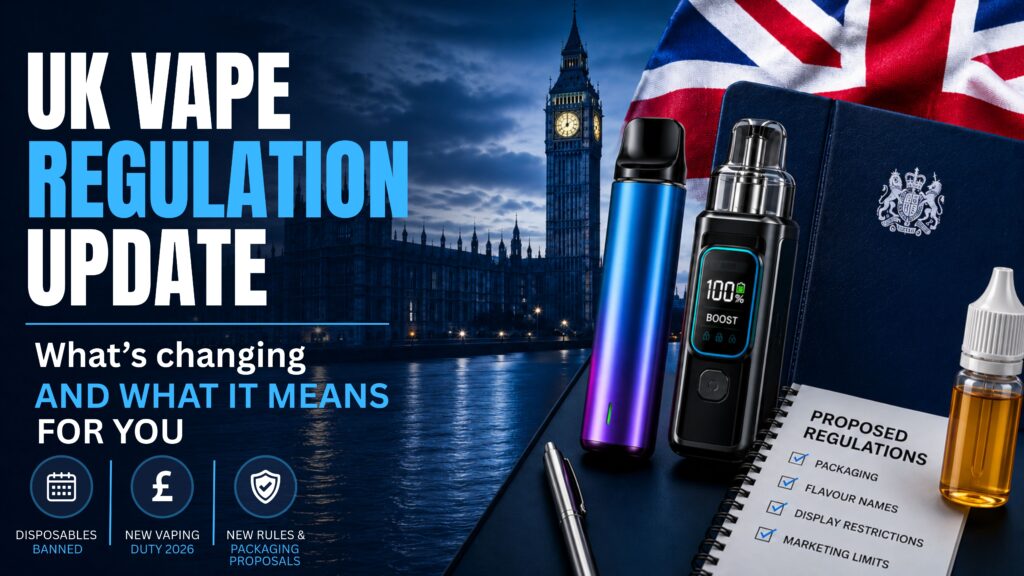 Buy UK Vape Regulation Update: Tax, Ban & New Rules Adult Vaping - Free UK Next Day Delivery (no minimum spend)
