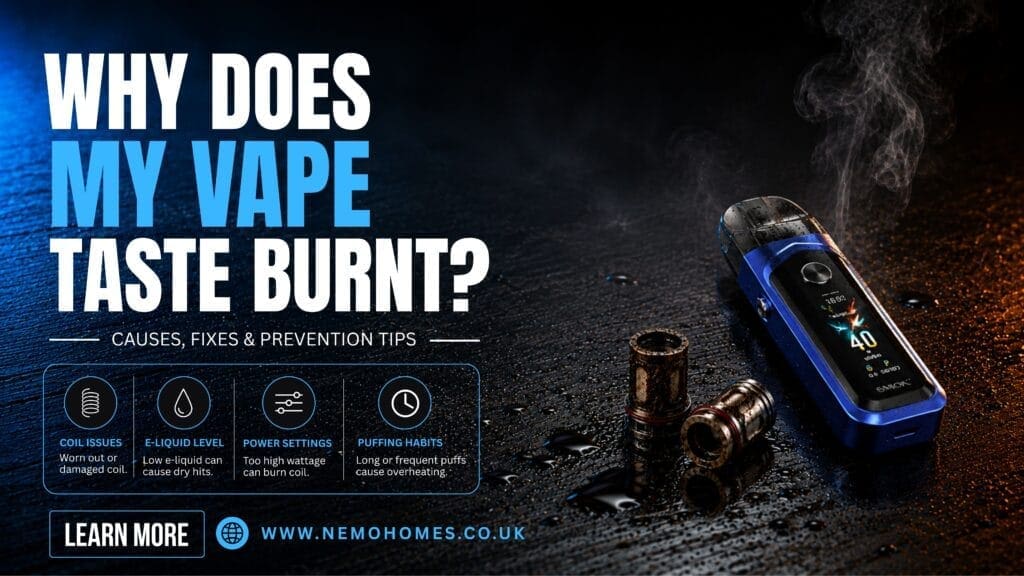 Buy Why Does My Vape Taste Burnt? Common Causes & Easy Fixes: Everything You Need To Know Burnt Coil - Free UK Next Day Delivery (no minimum spend)