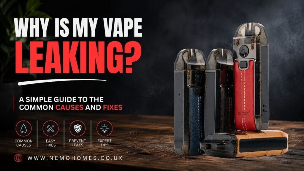 Buy Vape Leaking Problems: Common Causes and How to Fix Them leaking vape - Free UK Next Day Delivery (no minimum spend)