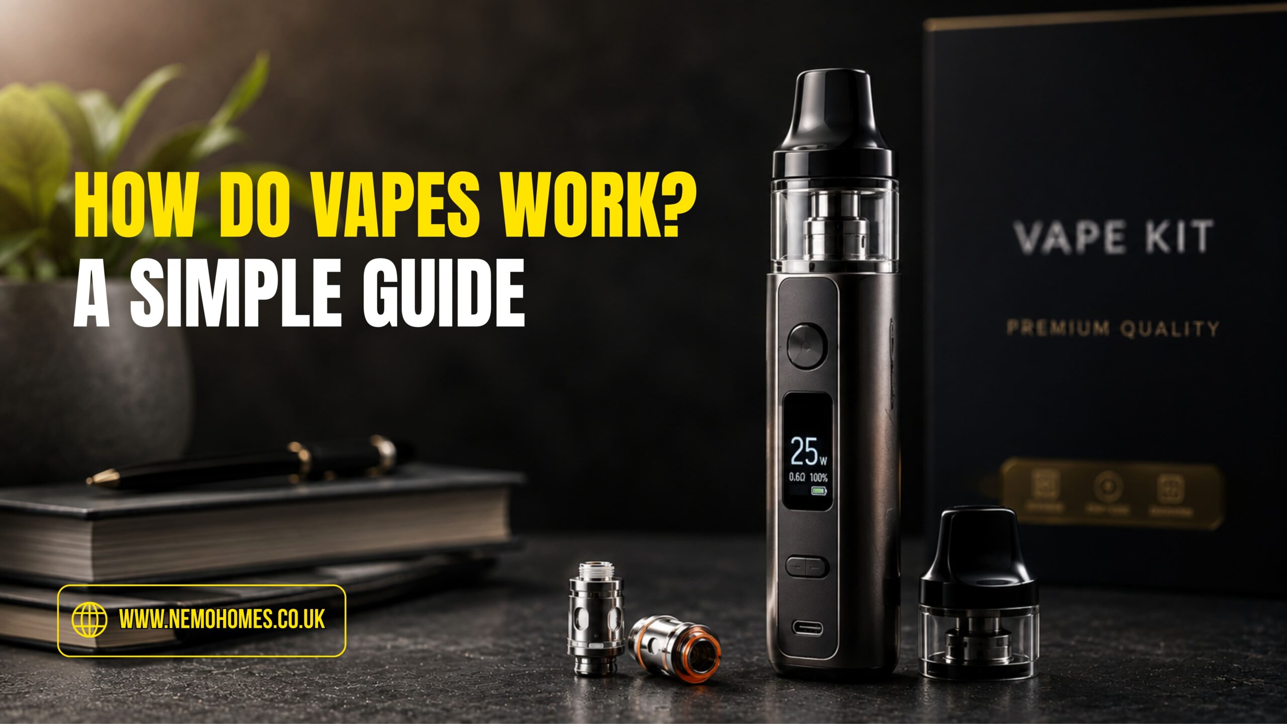 Buy How Do Vapes Work? A Simple Guide beginner vape guide - Free UK Next Day Delivery (no minimum spend)