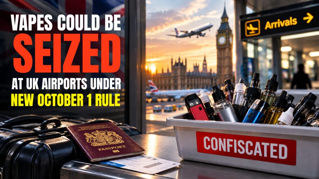 Buy Vapes Could Be Seized at UK Airports Under New October 2026 Rules: Everything You Need To Know 50ml Vape Allowance - Free UK Next Day Delivery (no minimum spend)