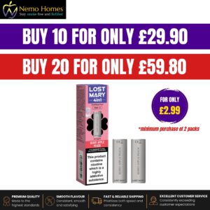 Buy Lost Mary 4 in 1 Replacement Pods - Beach Apple Peach - Free UK Next Day Delivery (no minimum spend)