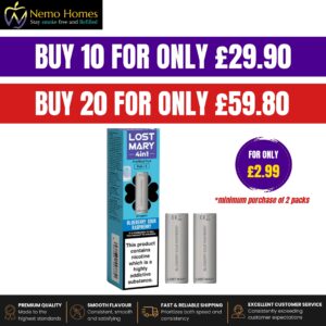 Buy Lost Mary 4 in 1 Replacement Pods - Blueberry Sour Raspberry - Free UK Next Day Delivery (no minimum spend)
