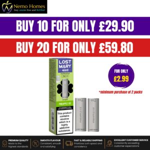 Buy Lost Mary 4 in 1 Replacement Pods - Pineapple Ice - Free UK Next Day Delivery (no minimum spend)