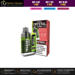 Buy SKE Crystal CL6000 Prefilled Pods and Vape Kit – 20mg - CL6000 Kit - Sour Pineapple - Free UK Next Day Delivery (no minimum spend)