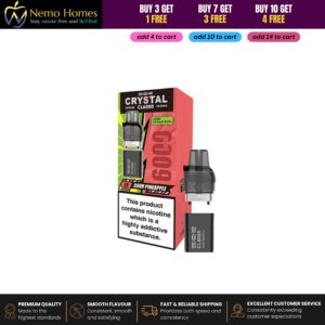 Buy SKE Crystal CL6000 Prefilled Pods and Vape Kit – 20mg - Pods only - Sour Pineapple - Free UK Next Day Delivery (no minimum spend)