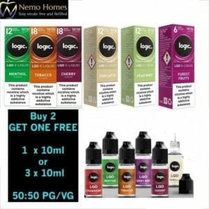 Buy Logic Vapes LQD 50:50 E Liquid  - Free UK Next Day Delivery (no minimum spend)