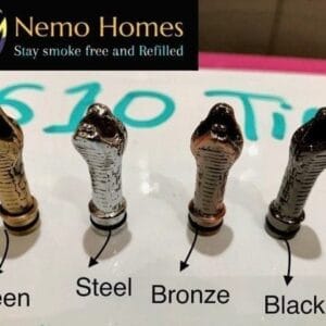 Buy Snake 510 Thread Drip Tip for your Vape Kit. Range from Pattern to Smooth  - Free UK Next Day Delivery (no minimum spend)