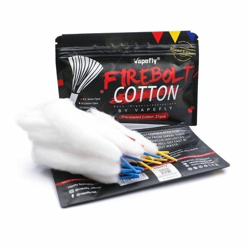 Buy Vapefly FiREBOLT and Cotton Clouds - Free UK Next Day Delivery (no minimum spend)